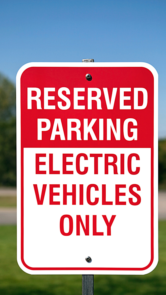 Electric Vehicle Parking Only Sign