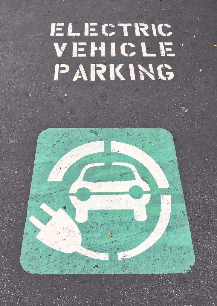 electric vehicle parking only sign